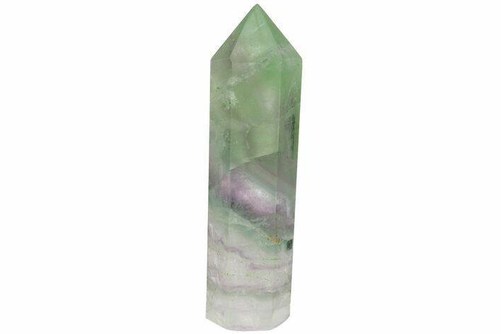 Polished, Multi-Colored Fluorite Point #115362